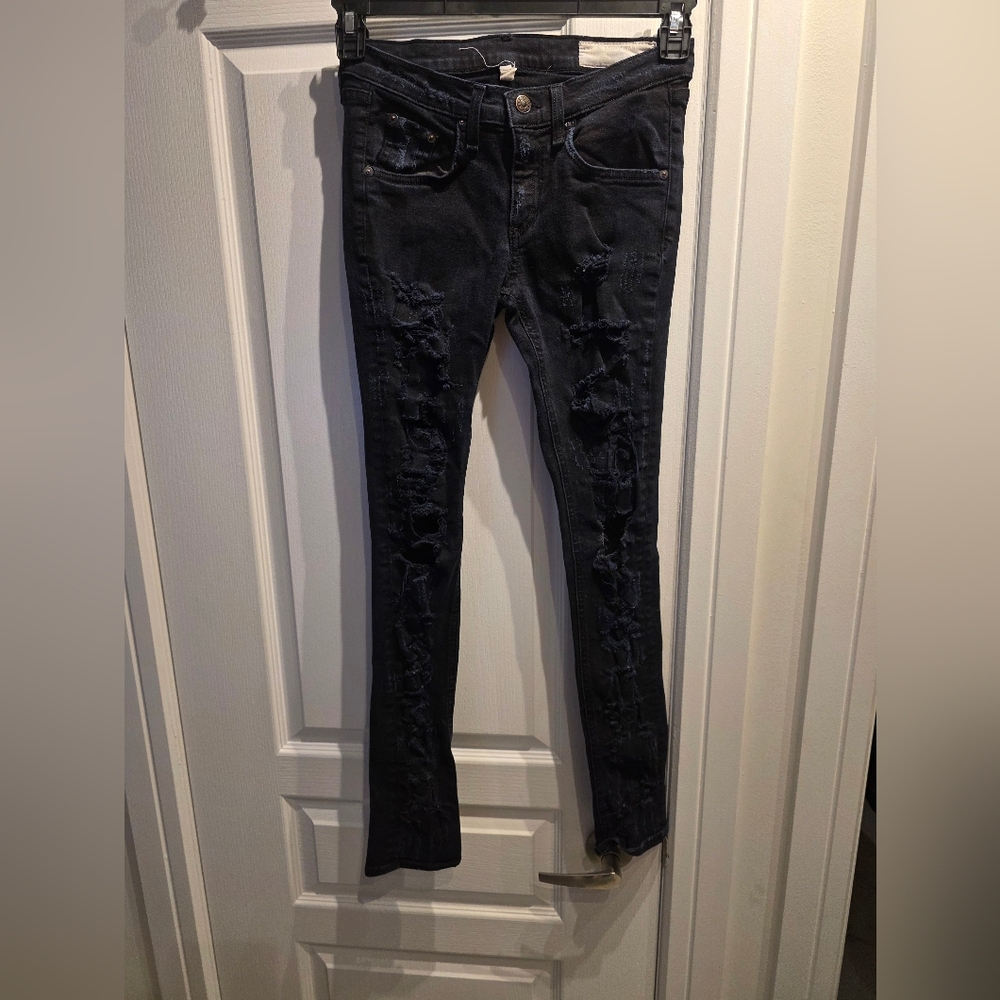 Rag & Bone Distressed Black Women's Jeans